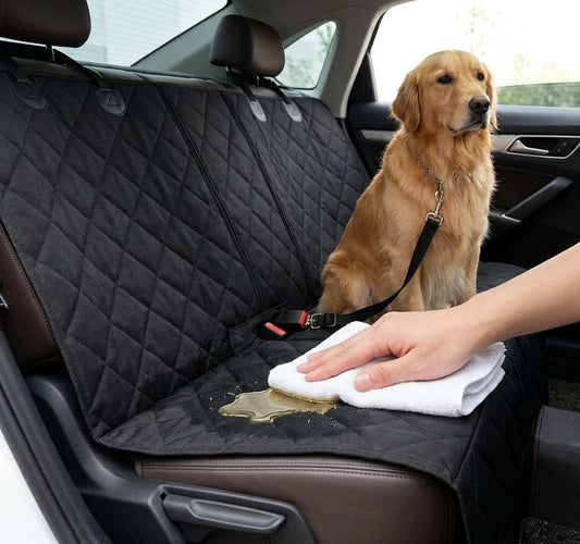 Funda impermeable para el asiento del coche para perros – Negra