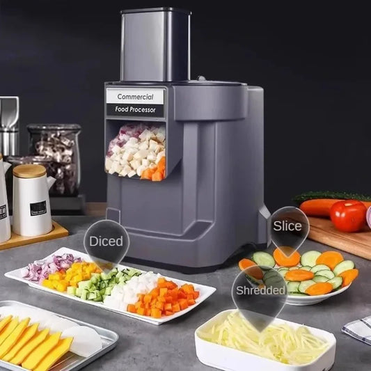 Commercial Vegetable Cutting Machine Automatic Vegetable Carrot Potato Chopper Slice Shred and Diced Quickly Cut Vegetables